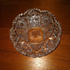 Vintage Cut Crystal Candy Dish or Ash Tray